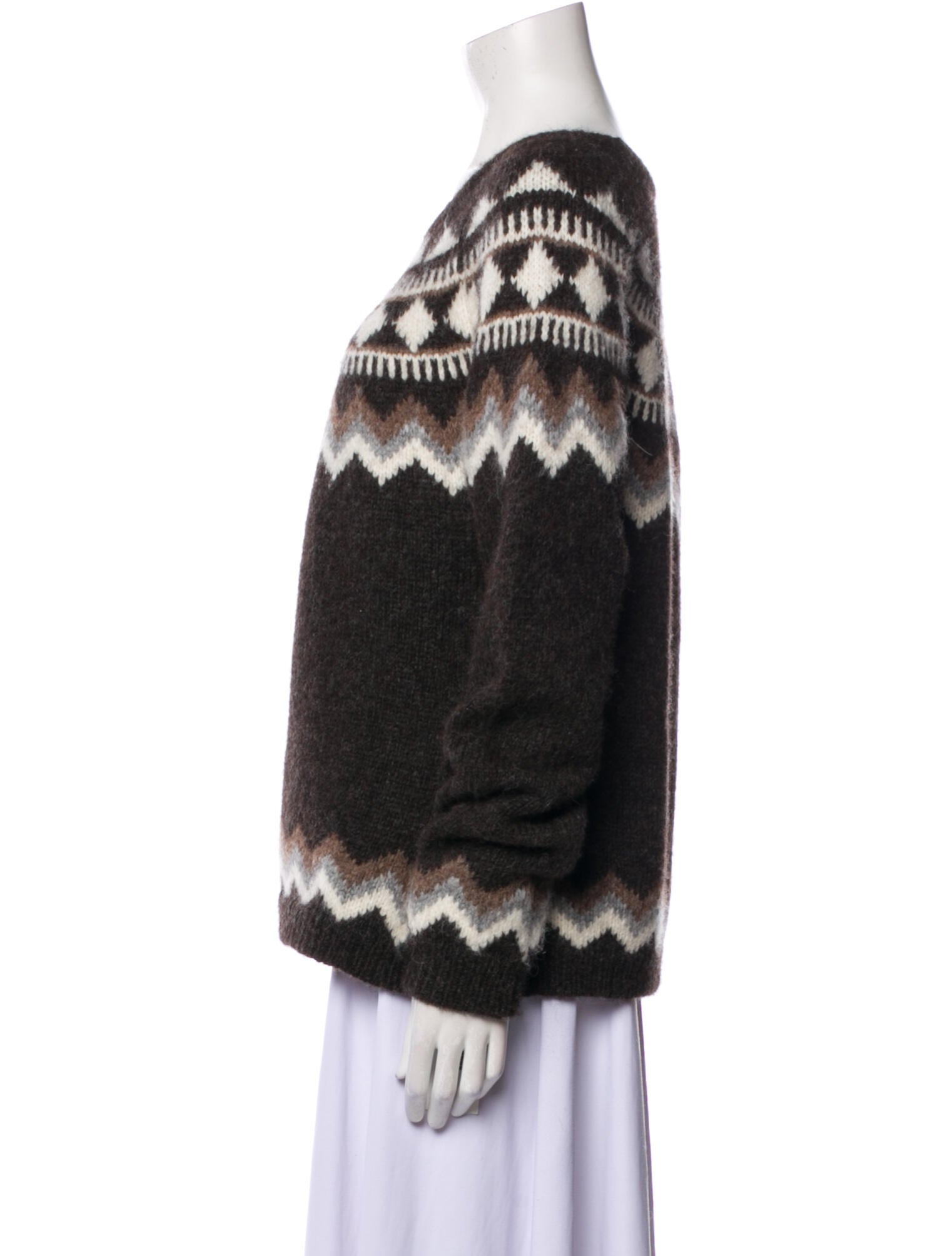 Nili Lotan Alpaca Printed Sweater
